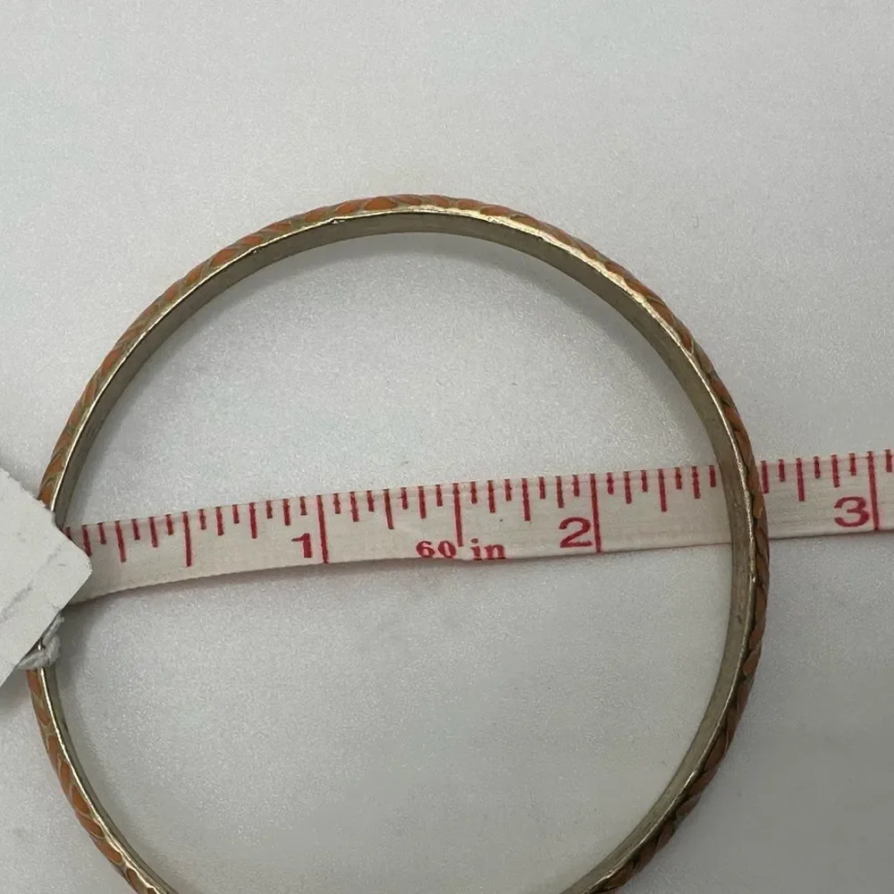 J. Crew Orange and Gold Bangle Bracelet